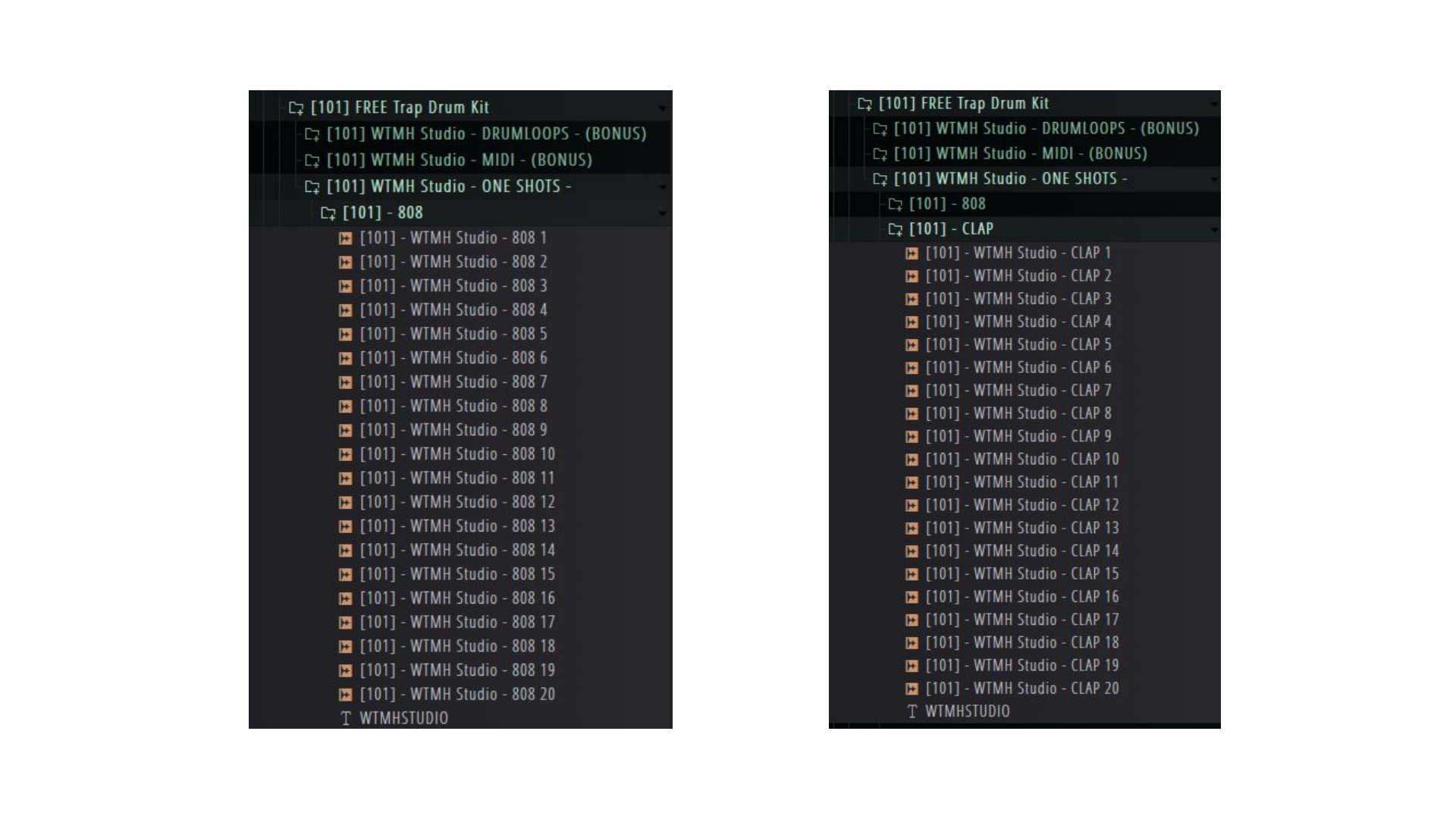 101 FREE TRAP DRUM KIT Content One Shots