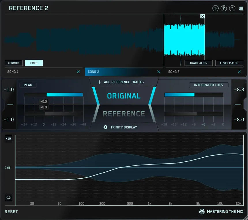Competitive Mastering Screenshot of a DAW session showing multiple tracks, including the final master and two imported