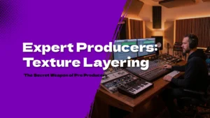 texture layering technique in music production studio with multiple sound layers