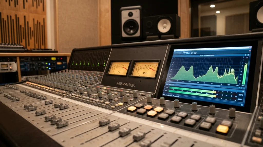 negative space in music production mix showing frequency gaps and dynamic headroom